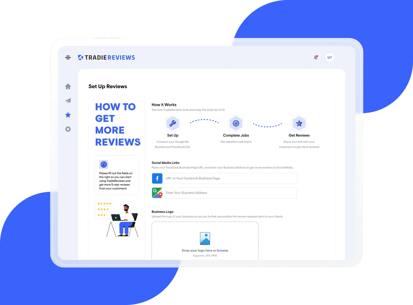 First UI iterations of the review management app